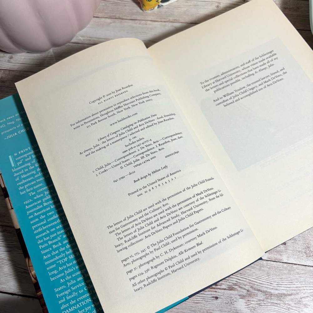As Always, Julia The Letters of Julia Child & Avis Devoto Hardcover Book Reardon - Picture 13 of 15